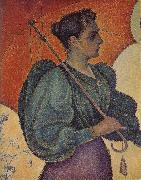 Paul Signac The fem hold gingham Spain oil painting artist